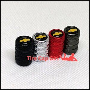 Chevy Tire Caps Universal Air Valve Stem Caps 4 Included Per Pack